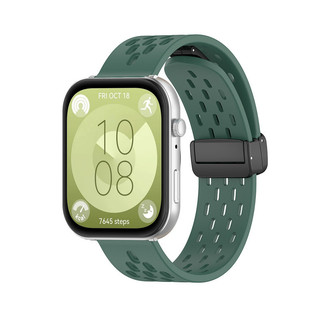 Khóa Gấp Từ Khóa Dây Đeo Silicon Cho Huawei Watch Fit 5 4 3 / fit4 fit5 Pro Có Phụ Kiện Đầu Nối