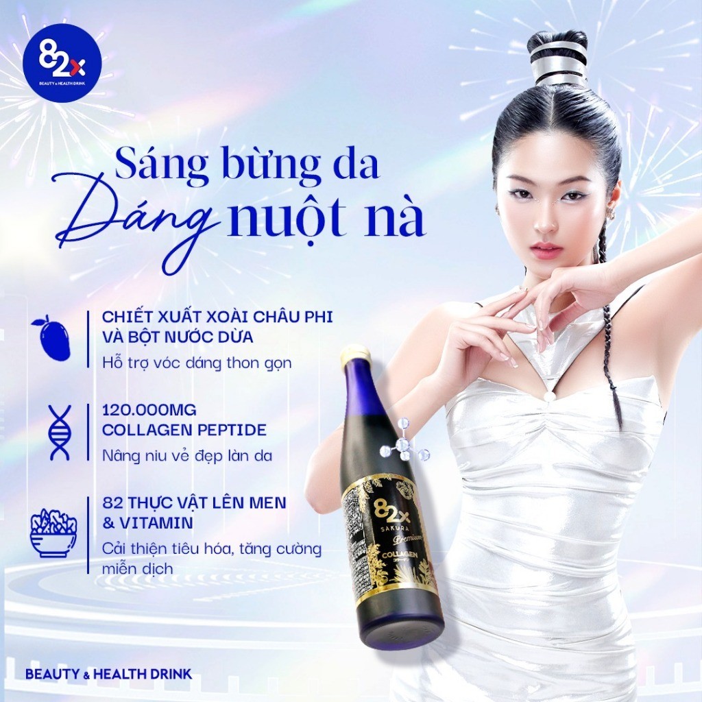 Ảnh Nước Uống Collagen Cao Cấp 82X SAKURA COLLAGEN PREMIUM Chai 500ml - Hỗ Trợ Trẻ Hoá Da, Ngừa Lão Hoá 2