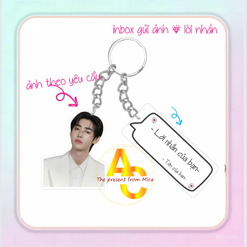 Móc khoá ghi lời nhắn theo yêu cầu làm quà tặng AC GIFT