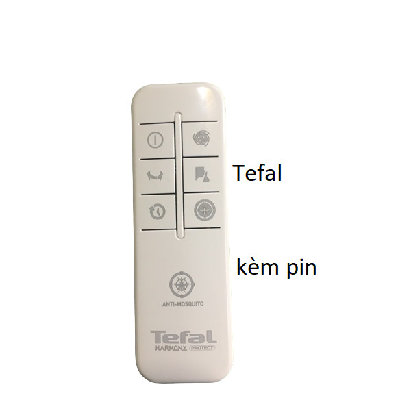 tay điều Khiển remote từ xa Quạt Tefal trắng-kèm pin-tay đầu bấm quạt Tefal trắng