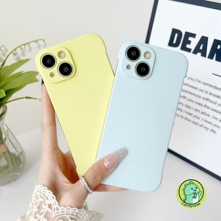Ốp Điện Thoại Không Vành Cho Redmi Note 13 12 Pro Plus 12 Turbo 11 8 Pro 10 5G Poco X6 X5 X3 GT Ốp Lưng Kinh Doanh Đơn Giản Macaron Màu Kẹo Chống Sốc Mỏng Ánh Sáng Cứng Vỏ Điện Thoại