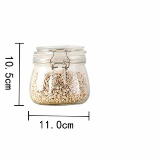 Hũ Thủy Tinh Nắp Cài Kín Hơi Đựng Thực Phẩm Có Gioăng Cao Su 450 700 950 1500ml 2200ml 3200ml 3800ml SUNND