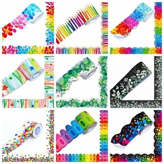 Giấy viền SPEETTY, Giấy dán trang trí 18M, DIY Handmade Crafts Bulletin Board Border