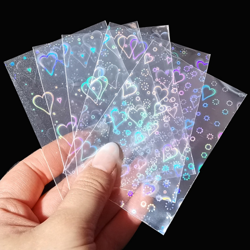 Linxx 50 Chiếc Tay Thẻ Laser Niêm Phong Túi Photocard Bảo Vệ Thẻ Phim Đóng Túi