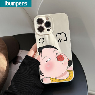 ibumpers Ốp Lưng IPhone Dễ Thương Hoạt Hình Cô Gái Ngộ nghĩnh Cho IPhone 16 15 14 12 13 11 Pro Max IP 7 8 Plus X XS XR Ốp Điện Thoại Silicon Mềm Chống Sốc