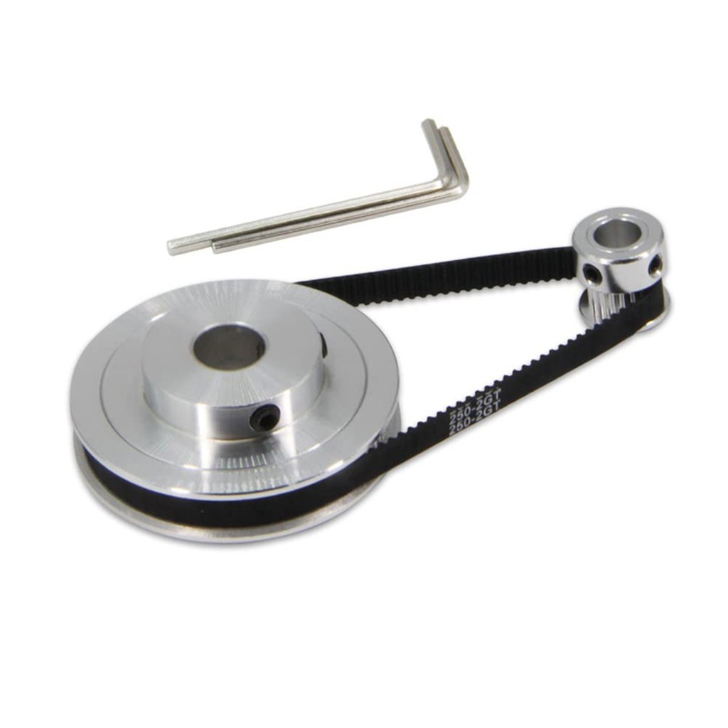 [Cosyh] Bánh xe đồng bộ GT2 20 & 80 răng Ròng rọc định giờ bằng nhôm với đai 250mm