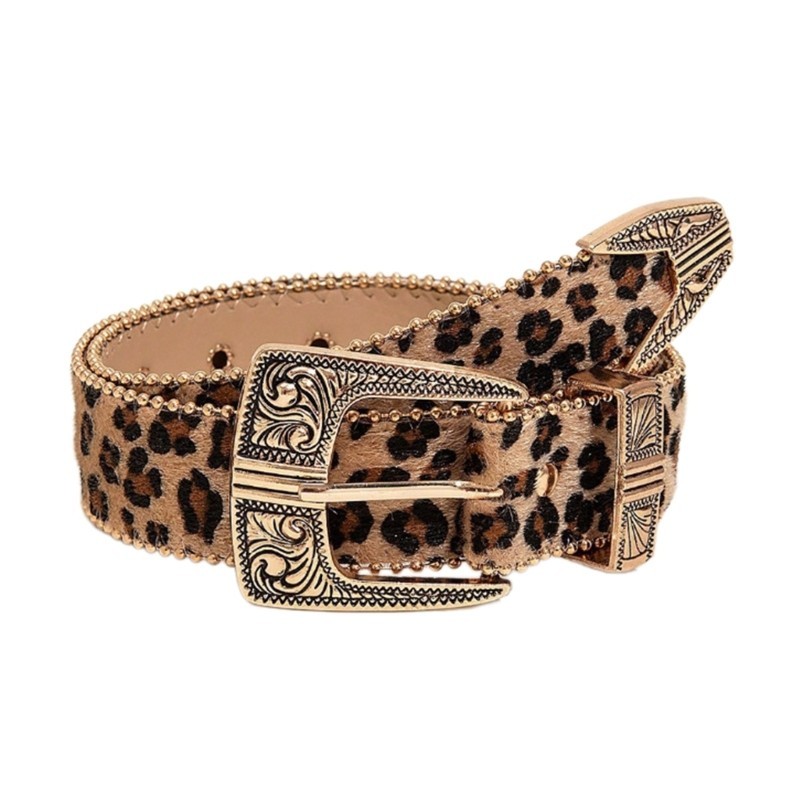 Women Waist Belt Leopard Pattern Belt for Jeans Pants 2000s Girl Belt Waist Decors