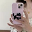 Ốp Điện Thoại Hình Mèo Ngọc Trai Dễ Thương + Chân Đế Cho iPhone 17 16 15 14 13 12 11 Pro Max X Xr XsMax 7 8 Plus SE2020