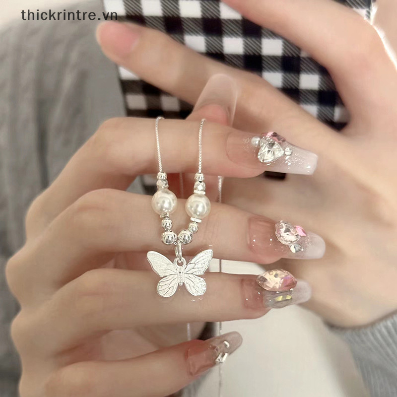 THI Thời Trang Ngọc Trai Đơn Giản Đính Hạt Vòng Cổ Nữ Bé Gái Thanh Lịch Tinh Tế Xương Đòn Dây Chuyền Phụ Kiện Trang Sức Quà Tặng VN