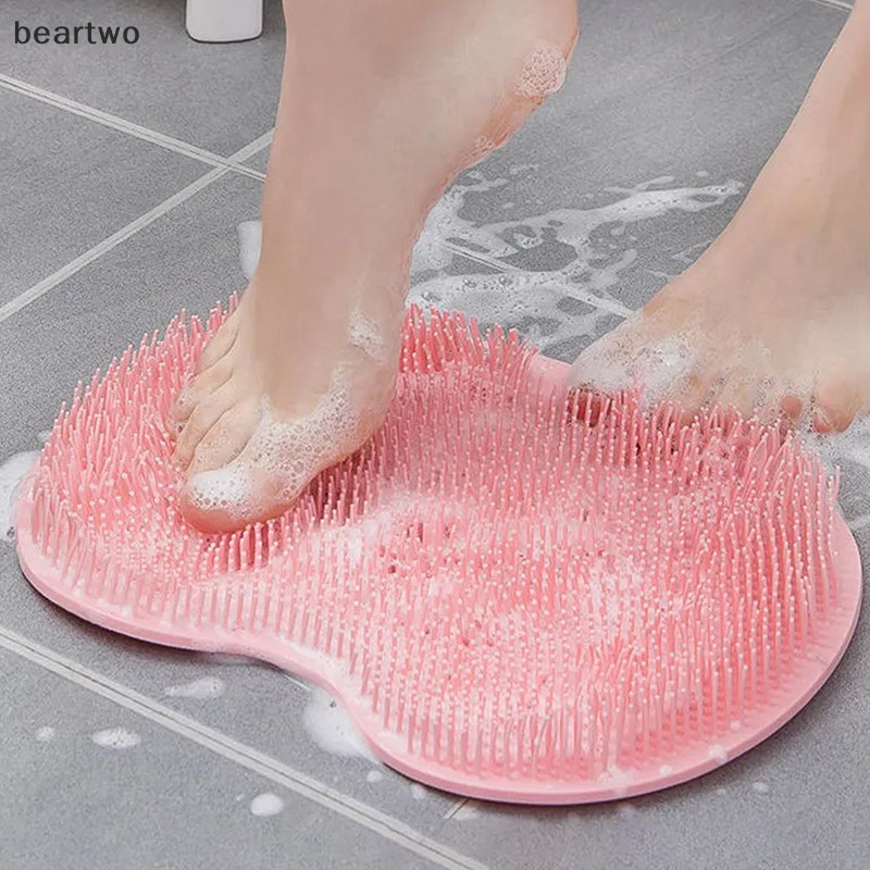 < Beartwo > Thảm Massage Lưng Cạp Bàn Chải Làm Sạch Tắm Chân Rửa Thảm Hút Tường Thảm Chà Chân Tay Tắm Toàn Thân Đẹp