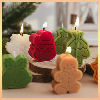Halloween Giáng Sinh Nến Thơm Khuôn Silicon DIY Thơm Nến Thạch Cao Bí Ngô Ma Ông Già Noel Người Tuyết Món Tráng Miệng Bánh Quy Khuôn Nướng Bánh