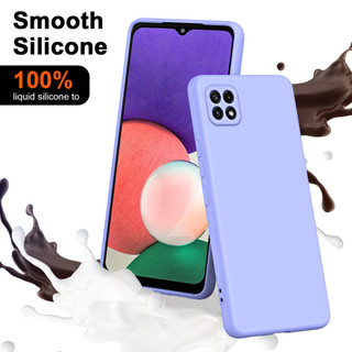 Dành Cho Samsung A22 5G Ốp Lưng Silicon Lỏng Nâng Cấp Có Cạnh Vuông Bảo Vệ Camera Mềm Chống Trầy Xước Lớp Lót Microfiber Chống Sốc Mỏng Vỏ