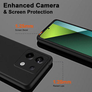 Dành Cho Redmi Note 13 Pro 5G Ốp Lưng Silicon Lỏng Nâng Cấp Có Cạnh Vuông Bảo Vệ Camera Mềm Chống Trầy Xước Lớp Lót Microfiber Chống Sốc Mỏng Vỏ