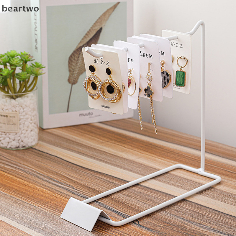 < Beartwo > Giá đỡ lưu trữ máy tính để bàn ba chiếc Lip And Móc khóa Giá đỡ mặt dây chuyền cho cửa hàng Nail Art Display Rack Móc treo trang sức Đẹp