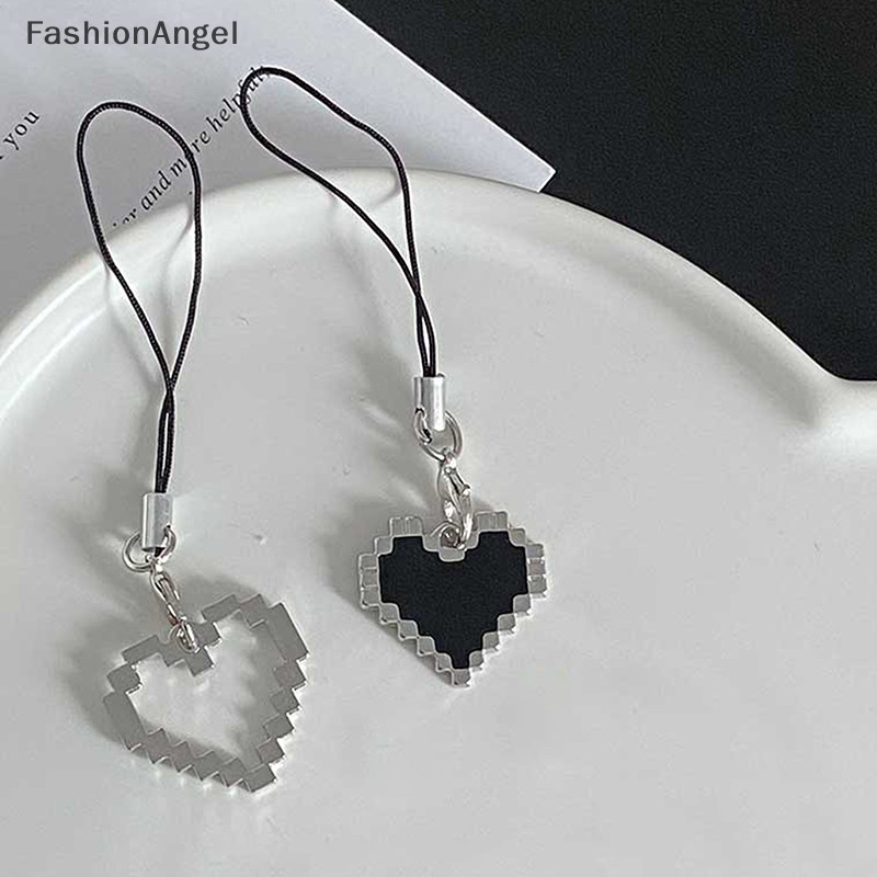 FashionAngel Retro Trái Tim Dây Đeo Điện Thoại Dây Điện Thoại Ốp Lưng Trang Trí Móc Khóa Túi Ch Mặt Dây Chuyền Thời Trang Đơn Giản Trang Sức TH