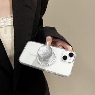 Crystal Ball Tròn Từ Tính Giá Đỡ Điện Thoại Cho IPhone 16 15 14 13 12 Pro Max 14 Plus Có Thể Gập Lại Pop Ring Grip Co Giãn Để Bàn Chân Đế p2