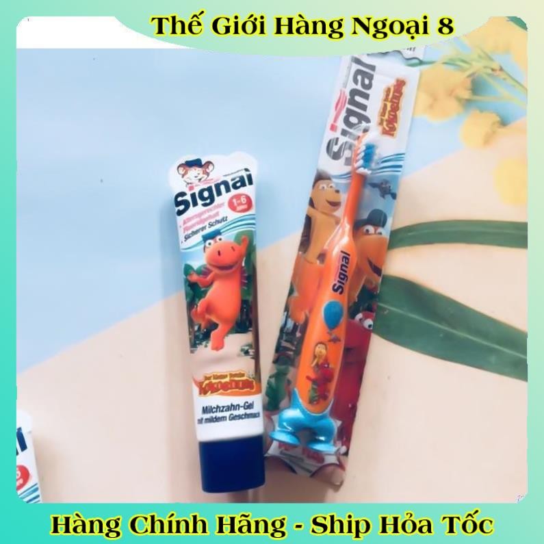 [auth] Kem đánh răng Signal Đức kem đánh răng trẻ em cho bé từ 0-6 tuổi và 6+ nuốt được - Đủ Bill [Hot]