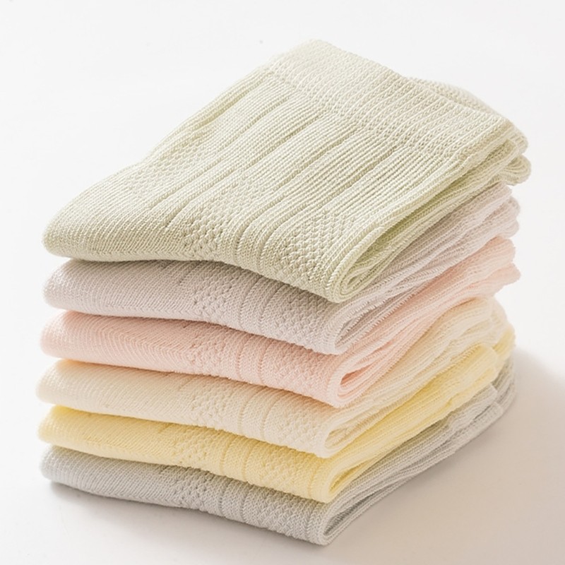 Dasbsug 3 Đôi Tất Lưới Mắt Cá Chân Mỏng Mềm Mại Thoáng Khí Cho Bé Tập Đi, Cotton Cho Trẻ Sơ Sinh