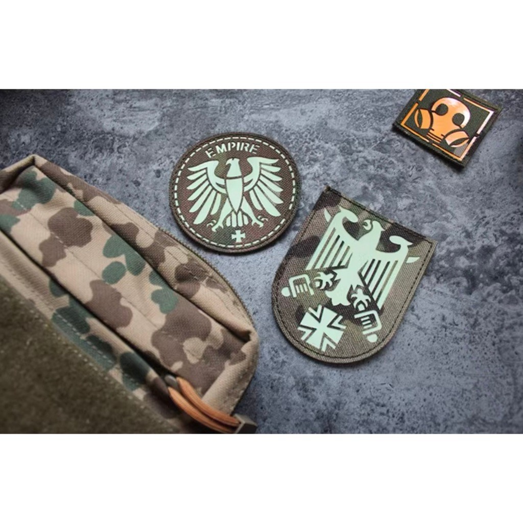Patch_velcro đại bàng Đức dạ quang_phản quang chiến thuật _retro