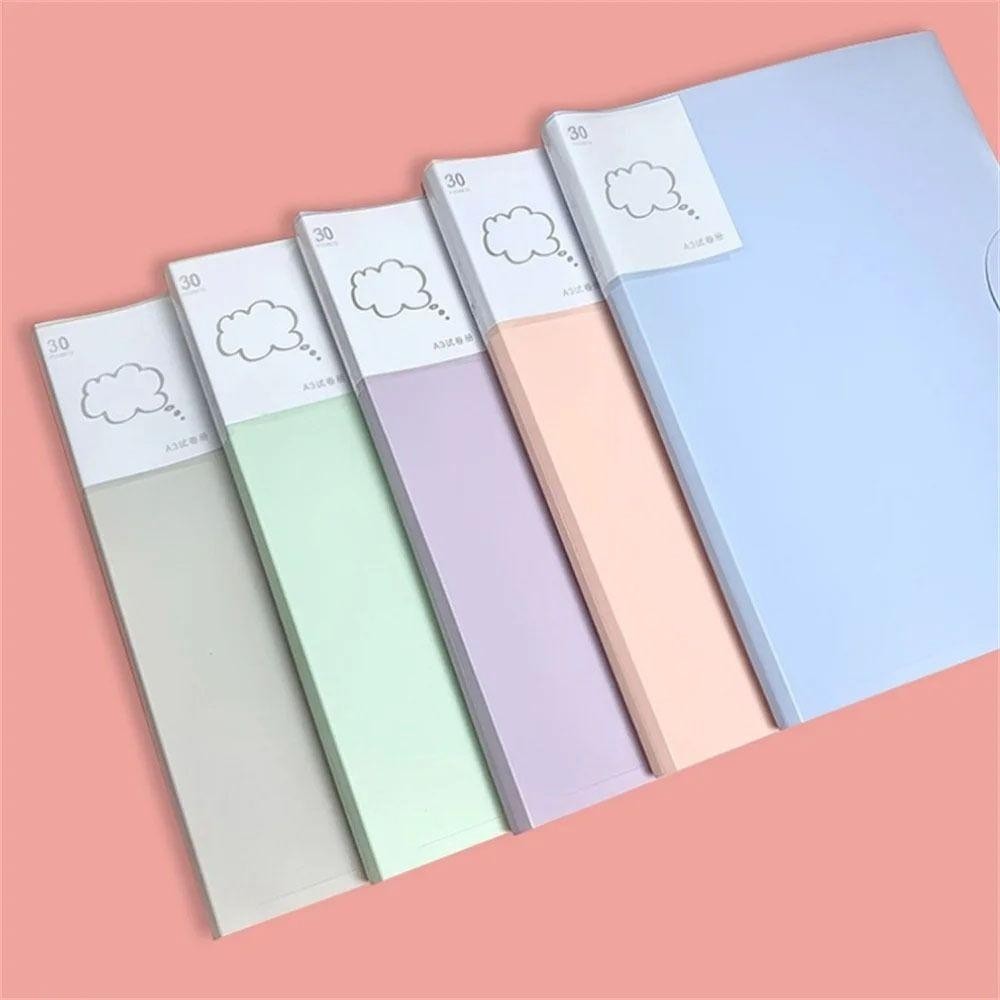 TUYỆT VỜI 1 Túi đựng tài liệu A3, 20 / 30 / 40 Trang Đồ dùng văn phòng Thư mục tập tin giấy A3, Album ảnh Văn phòng phẩm Sinh viên Văn phòng phẩm Nhựa Bộ sưu tập tác phẩm nghệ thuật