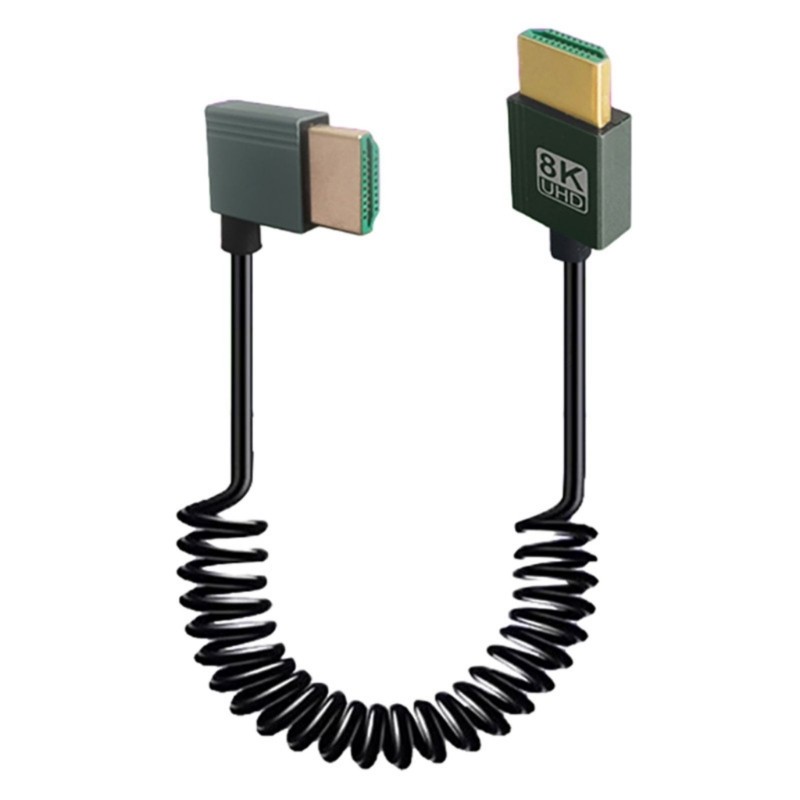 LIDU1 8K Ngắn HDMI Tương Thích Với HDMI Cáp Cuộn Dây 48Gbps Tốc Độ Nhanh Nam Đến Nam 8K HDMI Tương Thích 2 1 Suppor