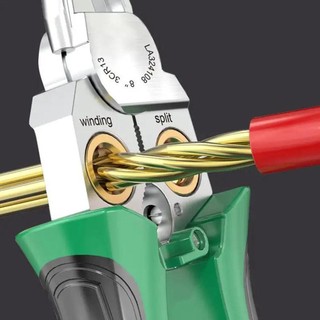Dây Stripper Crimper Máy cắt cáp khoan 8 trong 1 Máy cắt cáp khoan bằng thép không gỉ Kìm điện đa chức năng cho cáp điện Tước antirtvn