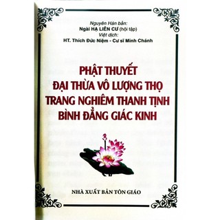 Sách - Kinh Phật Thuyết Đại Thừa Vô Lượng Thọ Trang Nghiêm Thanh Tịnh Bình Đẳng Giác Kinh ( Bìa cứng, khổ A6)