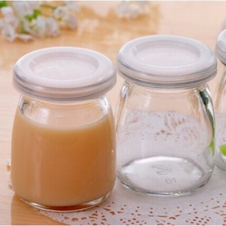 Hũ thủy tinh 200ml làm sữa chua loại 1 có nắp nhựa dày dặn