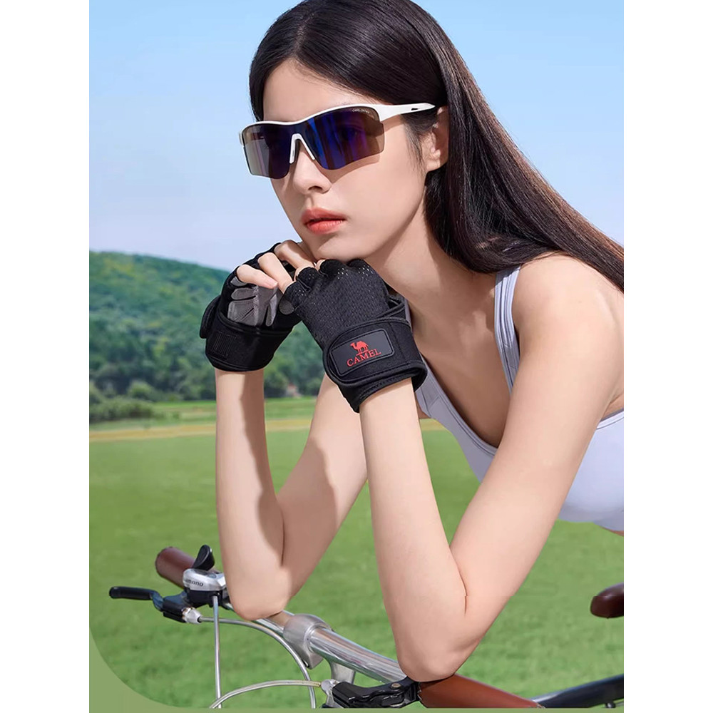 Ảnh Găng tay nửa ngón CAMEL CROWN dành cho nam và nữ để thể thao ngoài trời Chống nắng và hấp thụ sốc 4