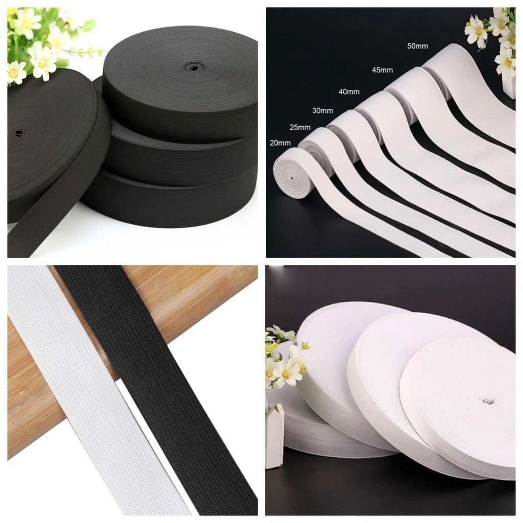 10 mét dây thun quần trắng đen 0.3cm 0.5cm 1cm 2cm 3cm 5cm... FE123