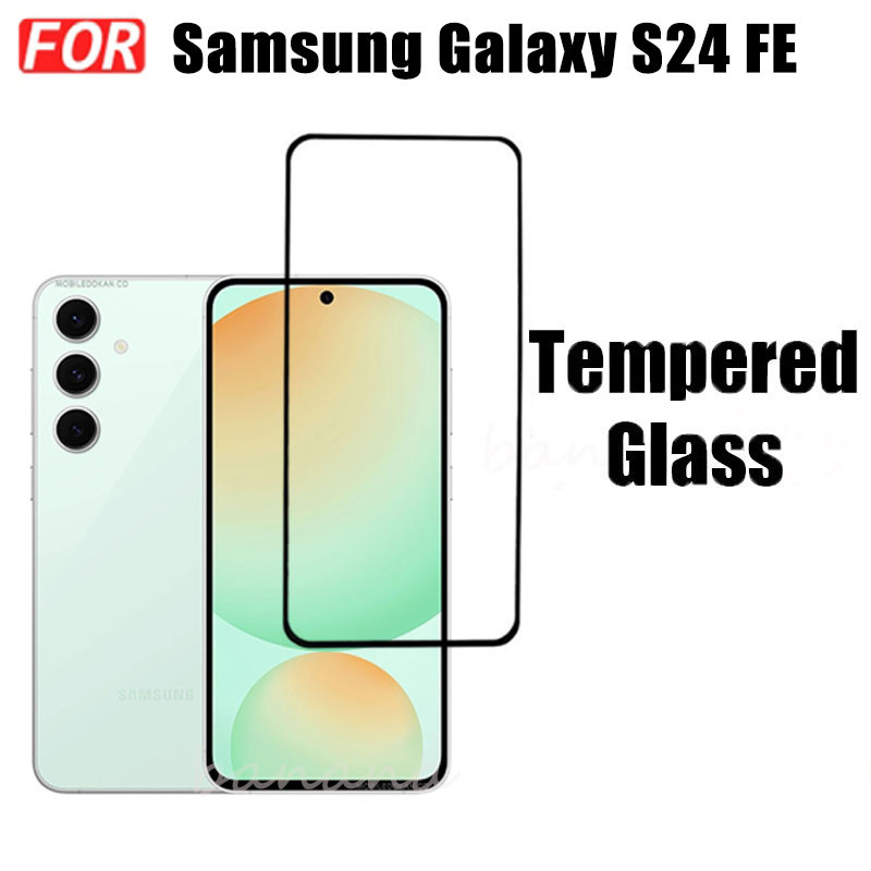 Phim kính cường lực 3 TRONG 1 Samsung S24 FE cho Samsung S23FE A06 Kính bảo vệ toàn màn hình + Phim ống kính máy ảnh + Phim mặt sau