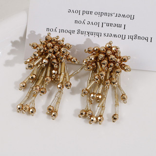 Phong cách sang trọng, thiết kế thích hợp, cảm giác cao cấp, Bông Tai Chùm hoa dài đan tay, trâm cài đầu, phụ kiện trang sức DIY