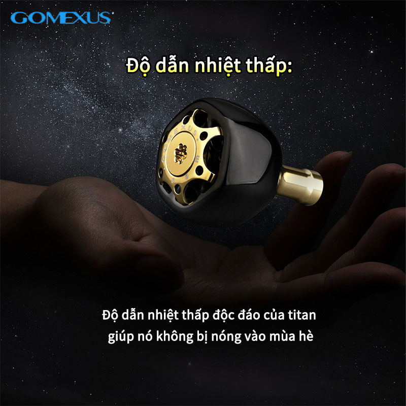 Ảnh Núm vặn máy câu cá Gomexus Galaxy 38 TA38 chất liệu titan cho Shimano Stella Vanford Daiwa Saltiga Ryobi Samp MINI rockin chuyên dụng 3
