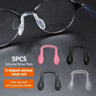 Luimo 5 Chiếc Silicon Hình Chữ U Miếng Lót Mũi Kính Mắt Kẹp Mũi Cầu Chống Trượt Giá Đỡ Kính Mắt Phụ Kiện SBS