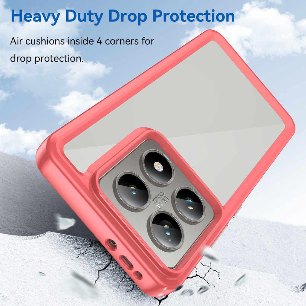 Ốp Điện Thoại Nhiều Màu Sắc Cho Xiaomi 14 14T 13 13T Pro 14 Ultra 14 Civi Poco F6 X6 M6 Pro Ốp Điện Thoại Trong Suốt Chống Sốc Cho Ốp Lưng Trong Suốt Nhiều Màu Sắc