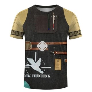 Ngộ nghĩnh Cắt Tóc Đồng Nhất Nam Áo Thời Trang Hip Hop Bông Tai Kẹp 3D Tùy Chỉnh In Tee Cổ Tròn Quá Khổ Tay Ngắn Rời Áo