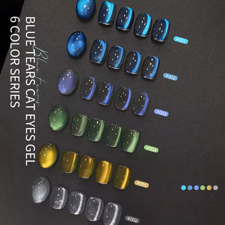 ANNIES Blue Cat 's Eye Nail Polish Ocean Series 5ml Gel Nhanh Khô Tinh Tế Bột Từ Tính