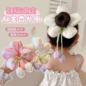 【Scrunchie】Dây Buộc Tóc Hoa Tulip Dễ Thương Đẹp Thời Trang Hàn Quốc Phụ Kiện Tóc