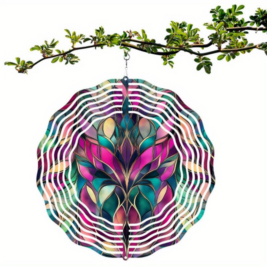 Chuông gió Bohemian, Trang trí sân vườn bằng kim loại thủ công, Móc quay đầy màu sắc, Nghệ thuật lấy cảm hứng từ thiên nhiên, Hoàn hảo cho hiên nhà, Quà tặng ngày lễ cho gia đình và bạn bè
