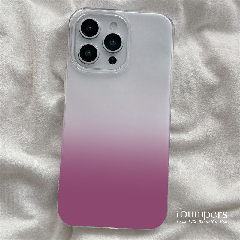 ibumpers Ốp Điện Thoại iPhone Gradient Elegance Pattern Ốp Lưng Trong Suốt Nhám Mờ Chống Bẩn Chống Sốc Cho IPhone 16 15 14 12 13 11 Pro Max IP 7 8 Plus X XS XR