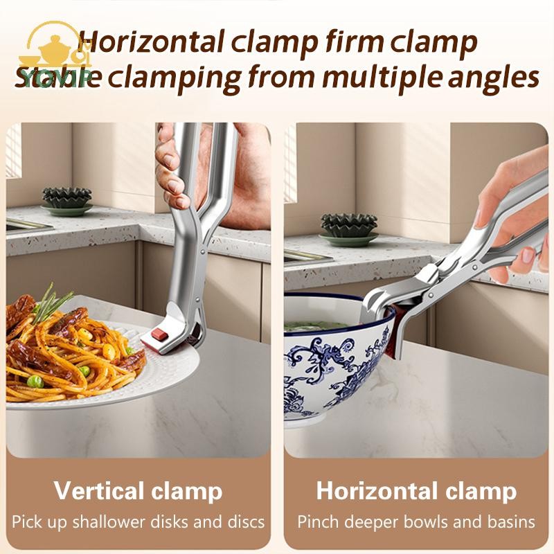 YOVIP Chống bỏng Kẹp Bát Nóng Giá Đỡ Món Ăn Kẹp Nồi Chảo Kẹp Đĩa Đĩa Nóng Bát Nâng Retriever Lưỡi Đồ Dùng Nhà Bếp VN