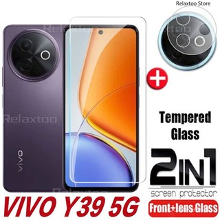 VIVOY39 2025 2in1 3D Cong Kính Cường Lực Cho VIVO Y39 Y 39 VIVOY39 5G Phía Sau Ống Kính Camera Bảo Vệ Màn Hình Phim Kính Bảo Vệ XLMC