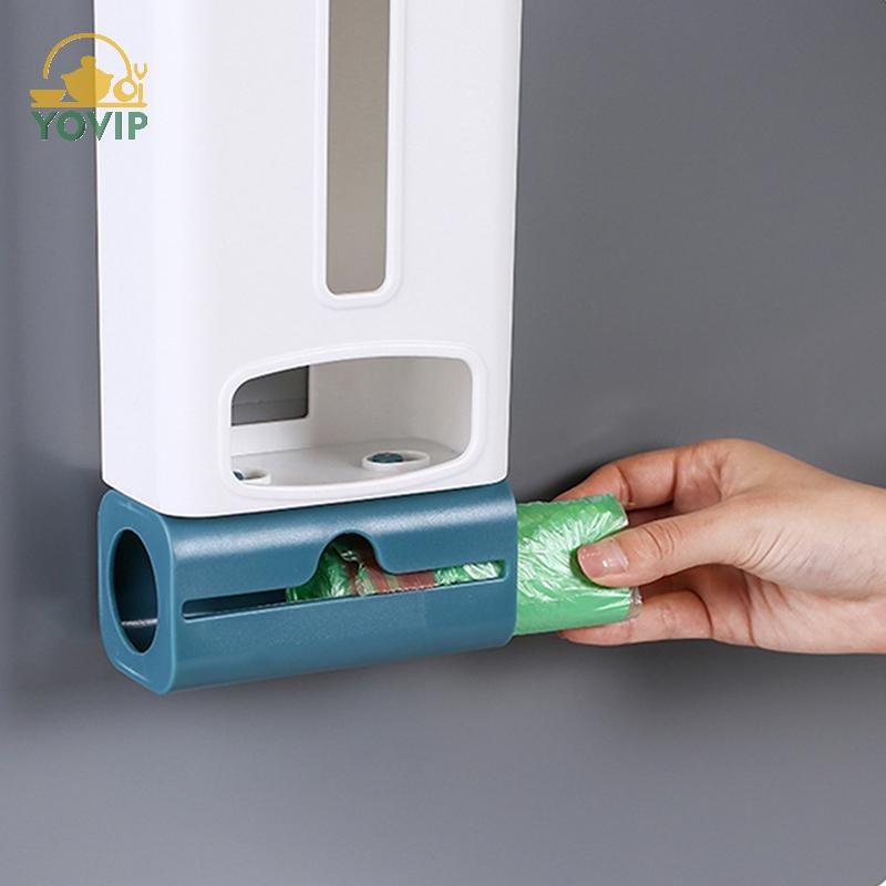 YOVIP Treo Tường Nhựa Túi Đựng Rác Túi Đựng Rác Hộp Bảo Quản Có Nắp Hộp Đựng Nhà Bếp Phòng Tắm Đồ Lặt Vặt Hộp Đựng VN