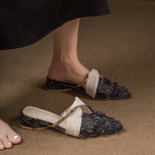 Giày cao gót mũi nhọn 35-42 Giày cao gót nữ Slip-On Size lớn