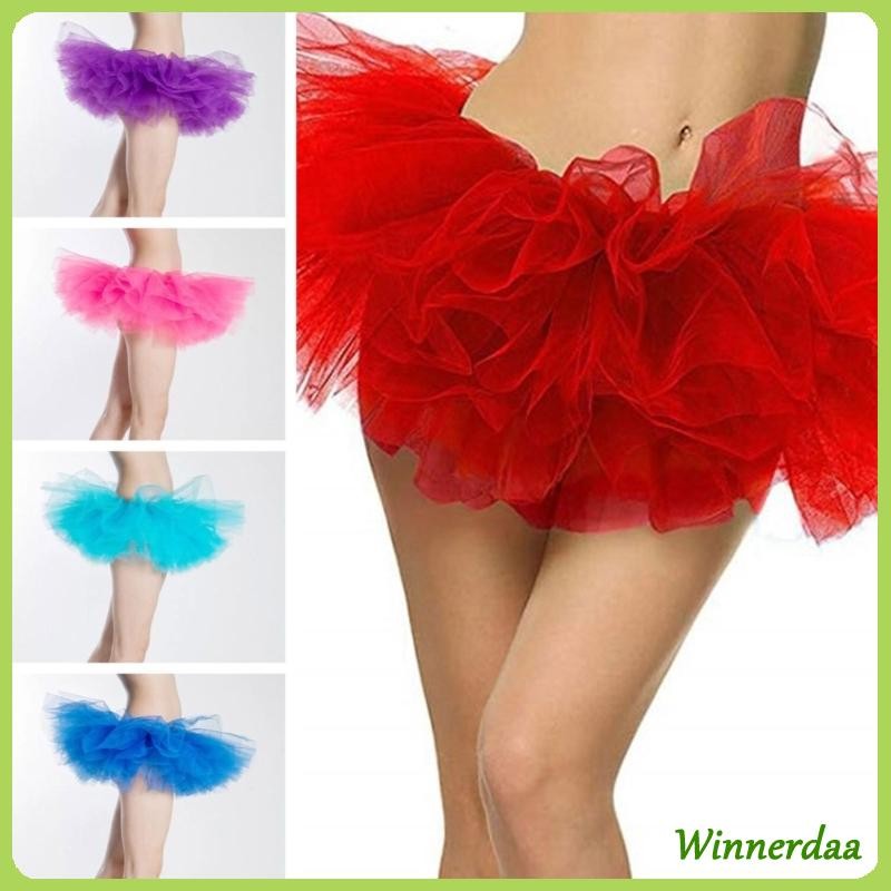 WINN Nữ Tutus Váy Co Giãn Cao Cấp Eo Vải tuyn Váy Lớp Tulle Tutus Váy