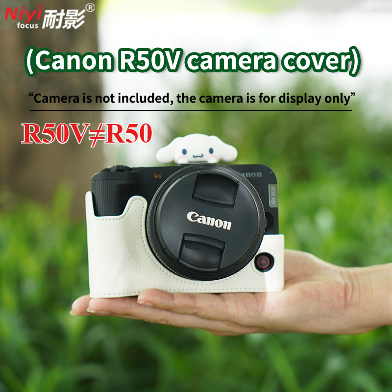 NIYI R50V Da Nửa Dành Cho EOS R50V PU Mềm Mở Pin Túi 1 / 4 Vít Đế Bảo ...