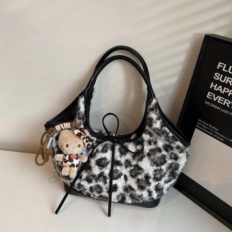 Túi Tote in họa tiết da báo sang trọng Retro phiên bản Hàn Quốc