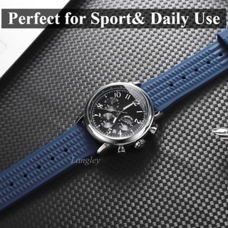 Dây đeo đồng hồ silicon họa tiết kim cương cho SEIKO 5 Diver Vòng đeo tay đồng hồ cao su 20mm 22mm Thay thế dây đeo đồng hồ cho nam nữ Dây đeo cổ tay thể thao