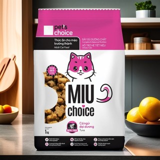 COMBO 2, 3, 4, 5 Gói Hạt Miu Choice Túi 1kg Vị Cá Ngừ - Hạt Cho Mèo Mọi Độ Tuổi - Thức Ăn Cho Mèo Pet Hub