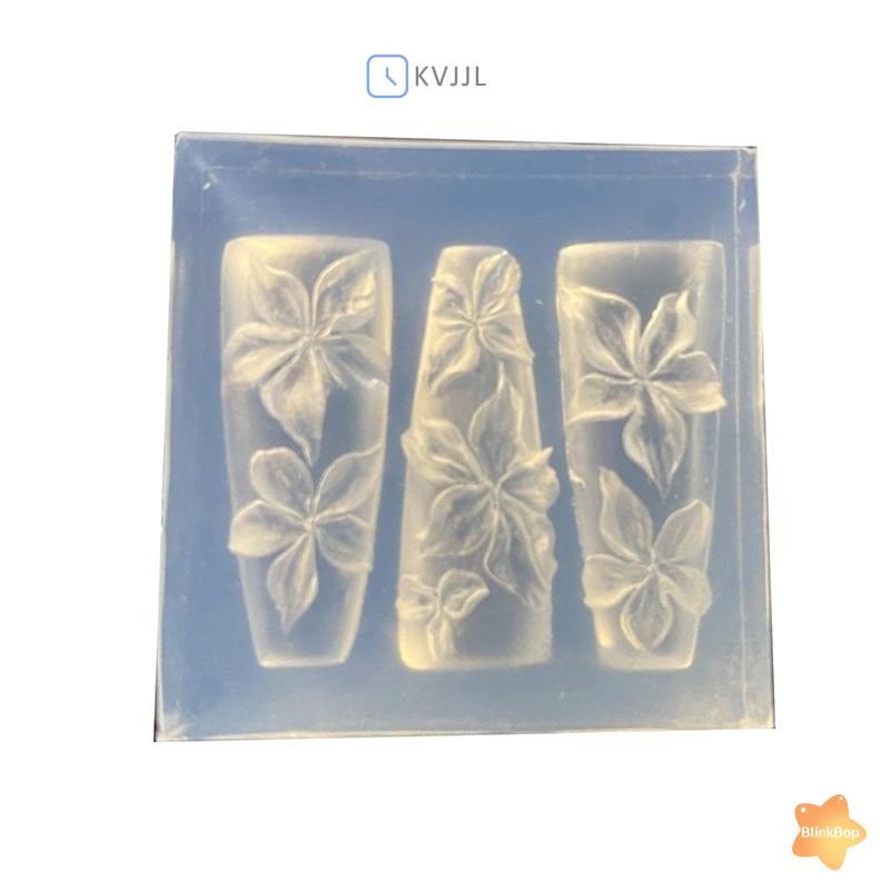 [KvJJL-t] Khuôn Làm Móng Tay Nghệ Thuật 3D Khắc Cong Hoa Lily Trong Suốt Móng Tay Nghệ Thuật Trang Trí DIY Mẫu Silicon Mới
